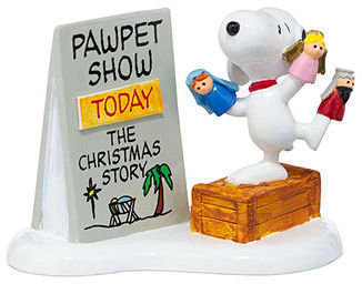 Department 56 Peanuts Village - Snoopy's Christmas Pawpet Show Collectible Figurine