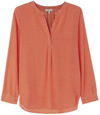 Joie Peterson orange printed silk blouse