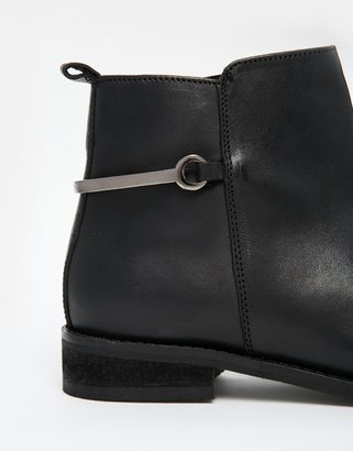 ASOS A BETTER PLACE Wide Fit Leather Ankle Boots