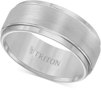 Triton Men's Ring, Tungsten Carbide Comfort Fit Wedding Band 9mm Band