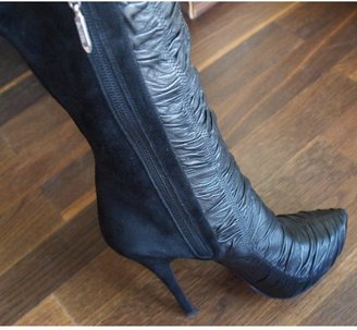 Cesare Paciotti Black Leather Boots