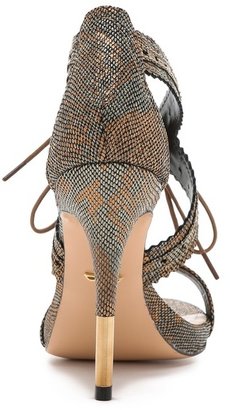 Pour La Victoire Shanna Metallic Lace Up Sandals