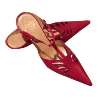 Max Mara Red Leather Heels
