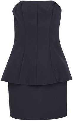 Finders Keepers Good Life navy crepe bustier dress