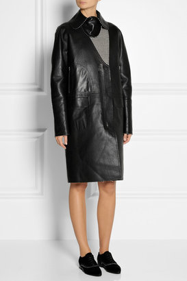 Lanvin Double-breasted leather coat