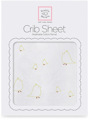 Swaddle Designs Mama & Baby Chickies Flannel Fitted Crib Sheet