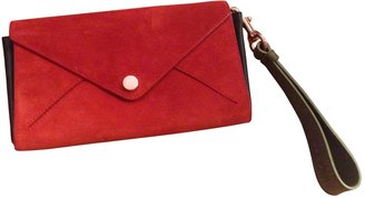 Cédric Charlier Red Suede Clutch bag