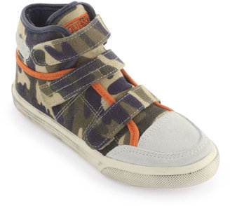 GUESS Velcro camouflage canvas trainers