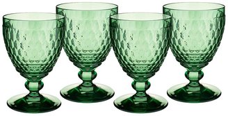 Villeroy & Boch Boston Claret Glass, Green, Set of 4