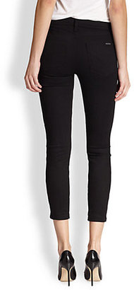 Hudson Super Skinny Sequined Camouflage Cropped Jeans