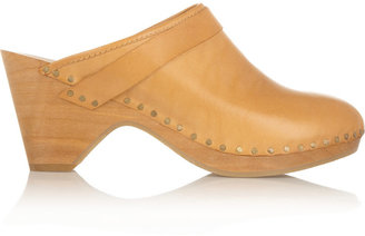 Isabel Marant Towson leather and wooden clogs