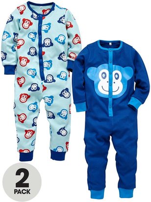 Ladybird Toddler Boys Monkey Sleepsuits (2 pack) 12 Months - 7 Years