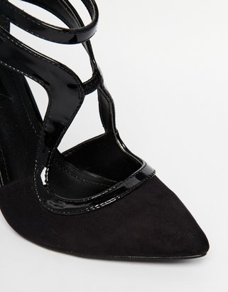 Blink Asymmetric Strap Detail Heeled Shoes