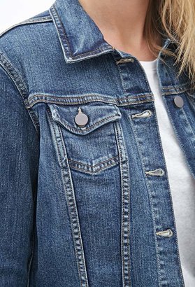 Forever 21 Contemporary Classic Collared Denim Jacket