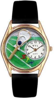 Whimsical Watches Kids' C0820001 Classic Lacrosse Black Leather And tone Watch