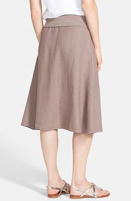 Allen Allen Linen Foldover Waist Skirt