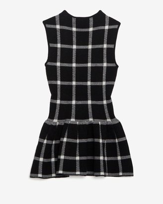 Torn By Ronny Kobo Exclusive Checkered Plaid Sleeveless Peplum Top