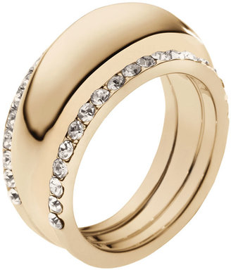 Michael Kors Pave-Insert Ring, Golden