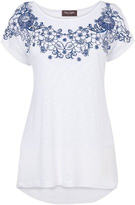 House of Fraser Phase Eight Maria embroidered t-shirt