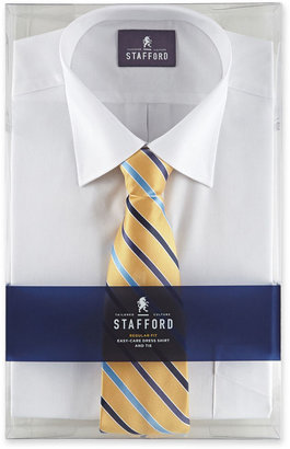 JCPenney Stafford Boxed Easy-Care Dress Shirt & Tie Set
