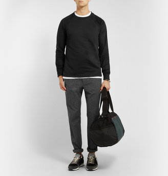 A.P.C. Cotton-Jersey and Faux Suede Sweatshirt