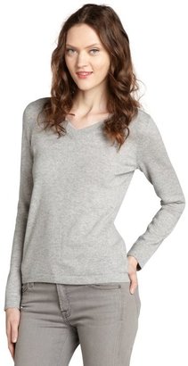 Magaschoni grey melange cashmere V-neck sweater
