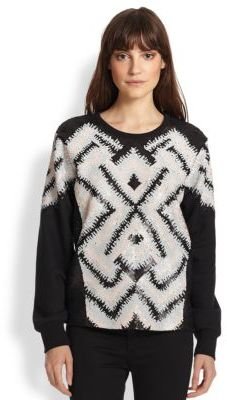 BCBGMAXAZRIA Keyla Sequined-Pattern Sweatshirt