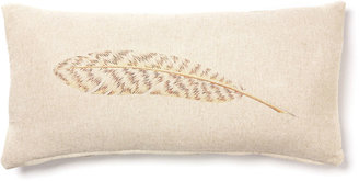 French Laundry Home Feather 12x24 Linen-Blend Pillow, Sand