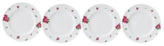 Royal Albert Set of four fine bone china 'Country Rose' dinner plates