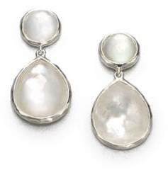 Ippolita Wonderland Mother-Of-Pearl, Clear Quartz & Sterling Silver Snowman Doublet Drop Earrings
