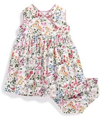 Oscar de la Renta 'English Garden' Floral Print Dress & Bloomers (Baby Girls)