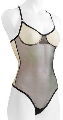 Only Hearts 'Whisper' Convertible Colorblock Mesh Thong Bodysuit