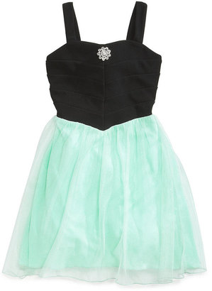 Ruby Rox Girls' Glitter-Tulle Dress