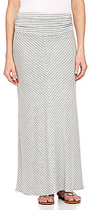 Joan Vass New York Invert-Striped Maxi Skirt