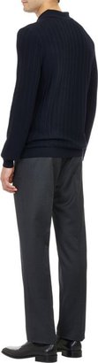 Incotex Micro-Check Super 130's Trousers-Grey