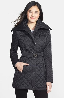Laundry by Shelli Segal Belted Quilted Walking Coat (Online Only)