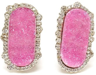 Kimberly Cobalto Calcite and Irregular Diamond Earrings