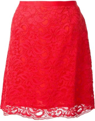 P.A.R.O.S.H. floral lace skirt