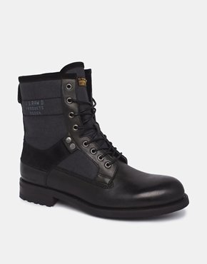G Star G-Star Marker Leather Boots - black