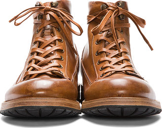 Paul Smith Tan Leather Beat Up Stubbs Boots