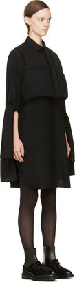 Yohji Yamamoto Black Insulated Collar Shirt Dress