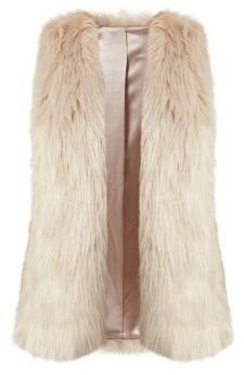 New Look Stone Faux Fur Gilet