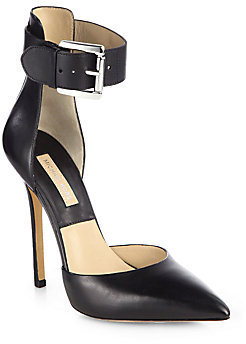 Michael Kors Adelaide Leather Ankle-Strap Pumps