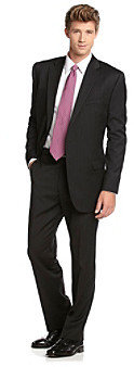 Lauren Ralph Lauren Men's Big & Tall Black Stripe Suit Separates