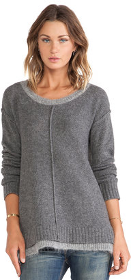 Linear B. Nova Boxy Sweater with Contrast Neck & Hem