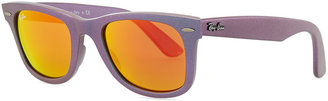 Ray-Ban Wayfarer Sunglasses with Mirrored Lenses, Iridescent Lavender