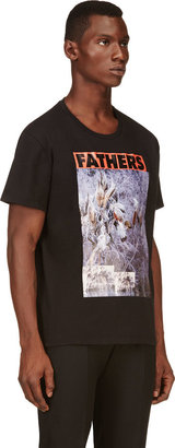 Raf Simons Sterling Ruby Black Fathers Print T-Shirt