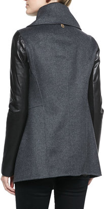 Mackage Vane Leather-Sleeve Jacket