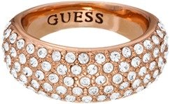 GUESS Rose Gold PVD Pave Tapered Ring - Ring Size 54