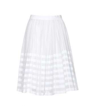 Burberry Cotton And Silk-blend Skirt